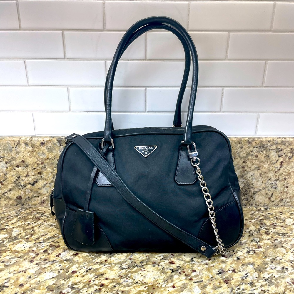 ✅ AUTHENTICATED Prada Tessuto 2 way tote